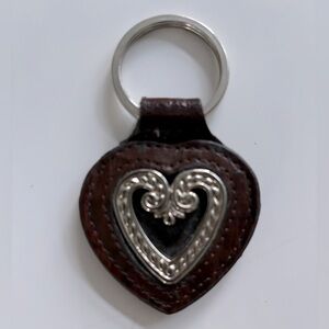 Brighton Leather Heart Key Ring